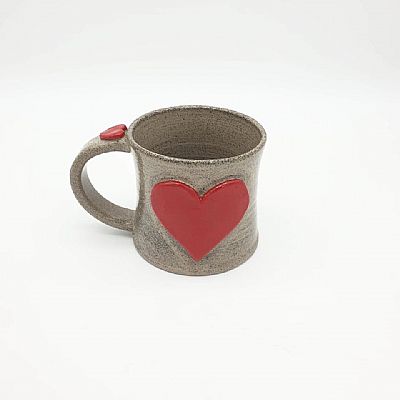 Χειροποίητη κεραμική κούπα καρδιά